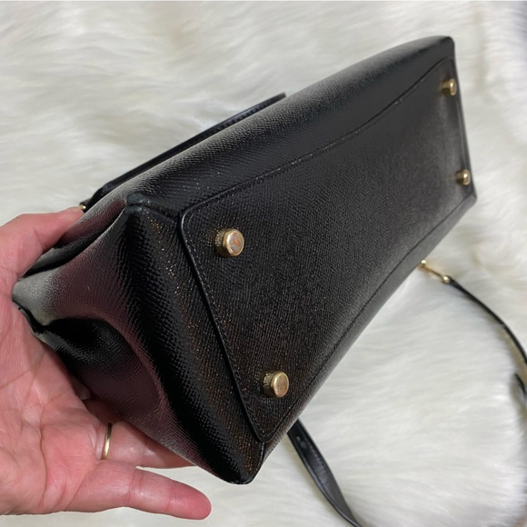 Coach LARGE Sage Carryall Crossbody Satchel Black Patent Leather - Picture 8 of 11